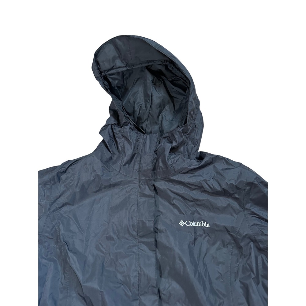 Columbia Omni-Tech Waterproof Rain Jacket Mens Black Hooded Shell RN69724 - Picture 3 of 5